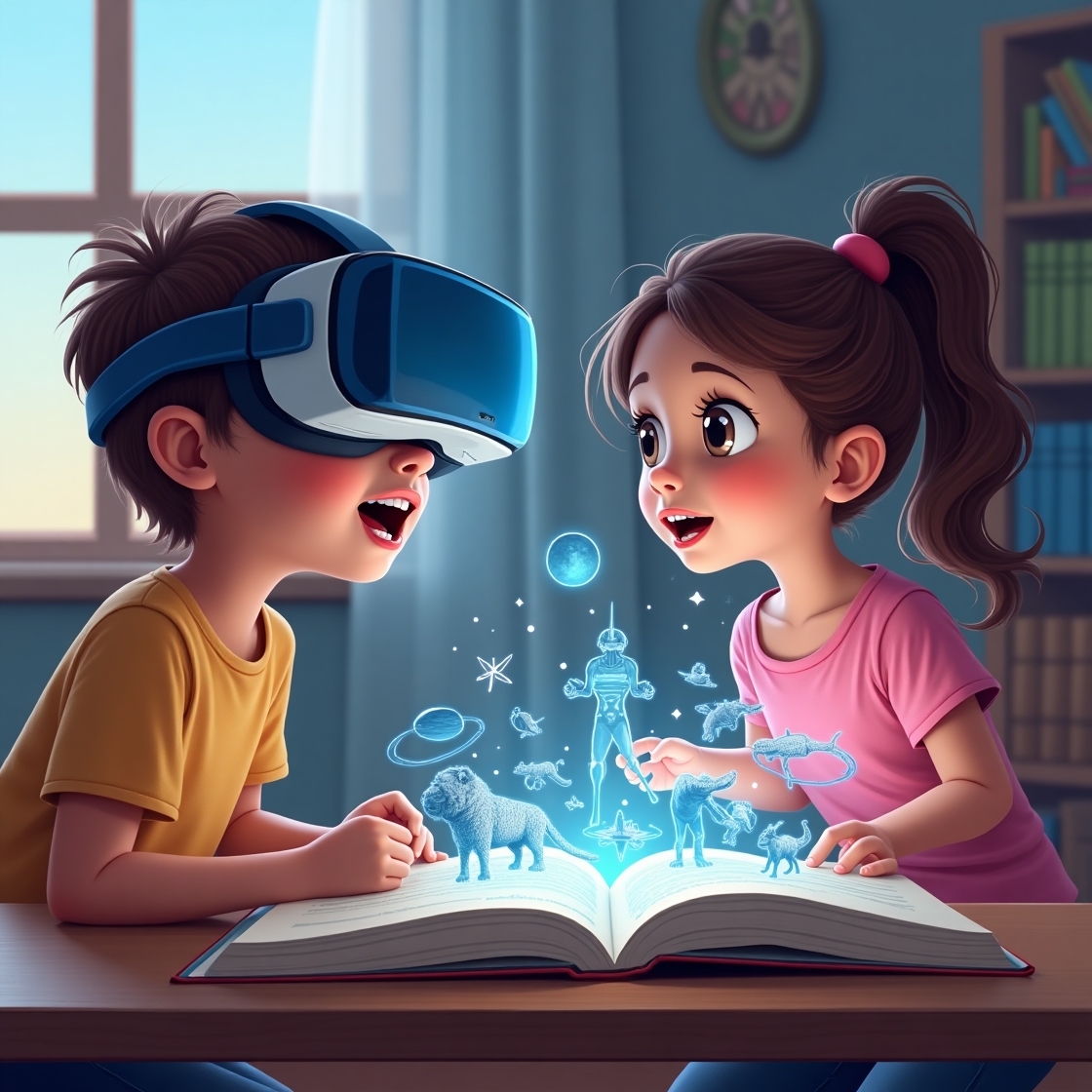 Children learning with AR/VR
